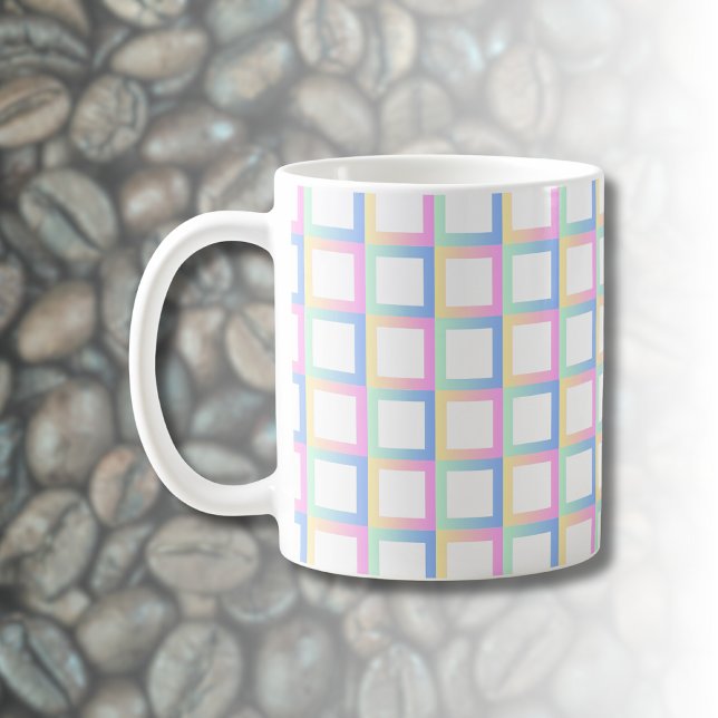 Weiße symmetrische Prüfmuster Kaffeetasse (Von Creator hochgeladen)