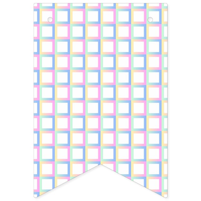 Weiße symmetrische Prüfmuster Wimpelkette (Erste Fahne)