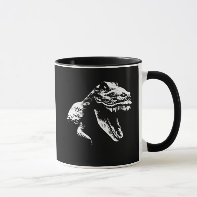 Weiße T Rex Tasse (Rechts)