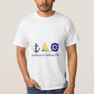 Weiße T-Shirts für nautische Crew oder Club