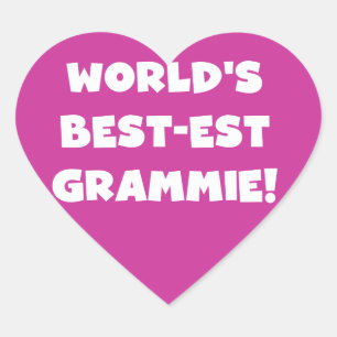 Weiße T - Shirts und Geschenke des Gut-est Grammie Herz-Aufkleber
