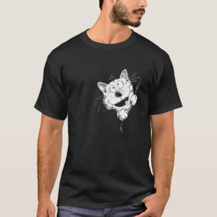 Weiße Tabby-Katze für Katze und Kätzchen T-Shirt