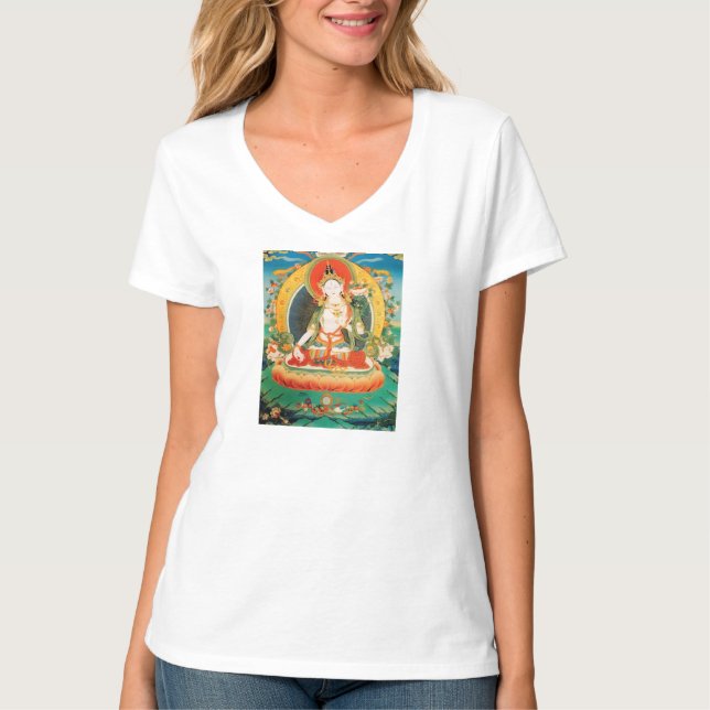 WEISSE TARA-BUDDHIST-GOTTHEIT T-Shirt (Vorderseite)