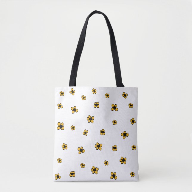 Weiße Tasche mit gelben Blumen (Vorderseite)