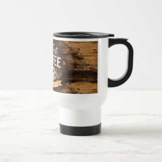 Weiße Tasse mit Holzoptik