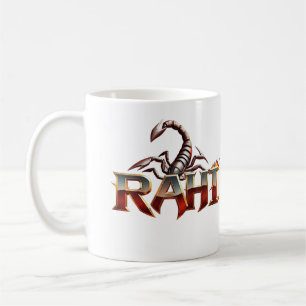 Weiße Tasse mit Skorpion