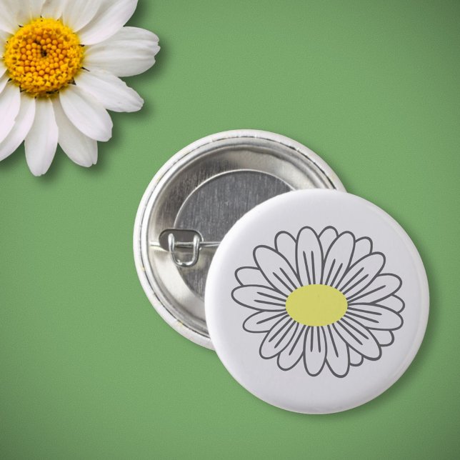 Weiße Taste für Daisy-Blume Button (Daisy Flower White Button)