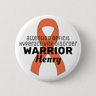 Weiße Taste für den ADHD-Warrior Ribbon Button