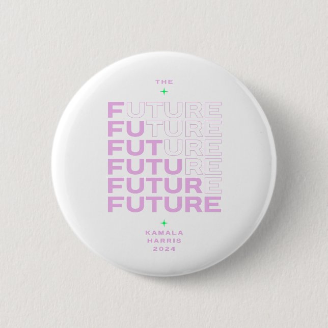 Weiße Taste für Kamala Harris "The Future"-Logo Button (Vorderseite)