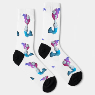Weiße-Taube-Meerjungfrau-Thunder_Cove Socken