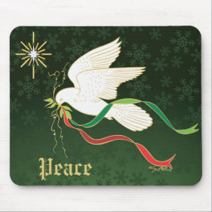 Weiße Taube Mousepad