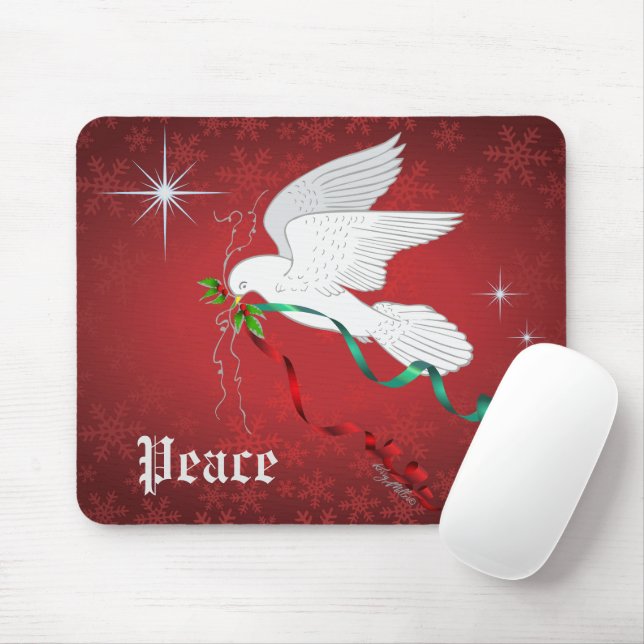 Weiße Taube Mousepad (Mit Mouse)