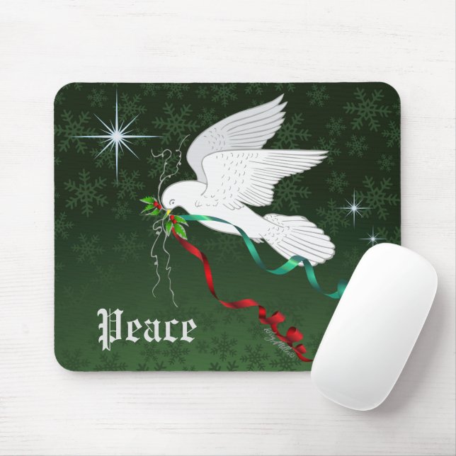 Weiße Taube Mousepad (Mit Mouse)