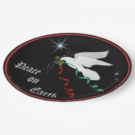 Weiße Taube Pappteller