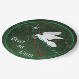 Weiße Taube Pappteller