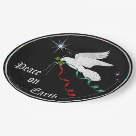 Weiße Taube Pappteller