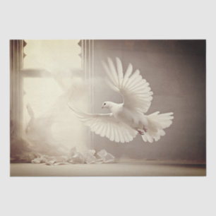 Weiße Taube Seidenpapier