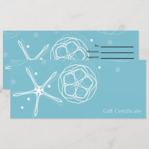 Weiße Teal-Elegante-Perlen-Seestern-Geschenkkarte Einladung