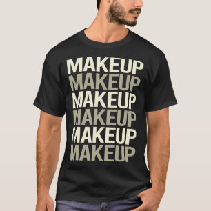 Weiße Text-Makeup T-Shirt