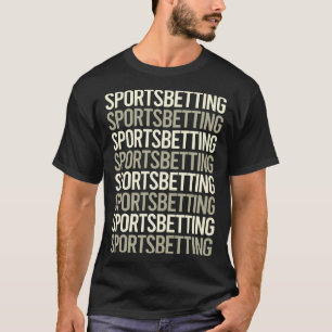 Weiße Text Sportwetten T-Shirt