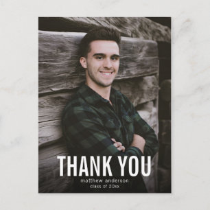 Weiße Textmütter Vielen Dank Abschluss Postkarte