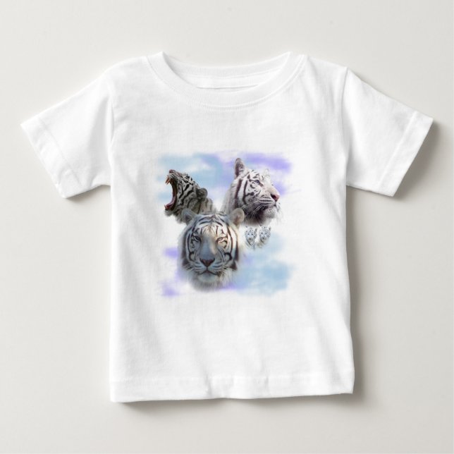 Weiße Tiger Baby T-shirt (Vorderseite)