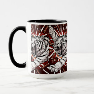Weiße Tiger Erhebung Tasse
