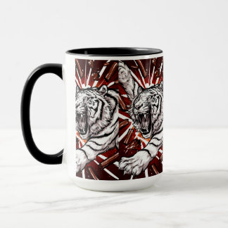 Weiße Tiger Erhebung Tasse