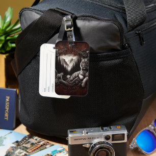 Weiße Tiger im Bergtal Gepäckanhänger