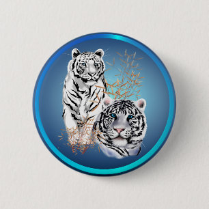 Weiße Tiger - Knöpfe Button
