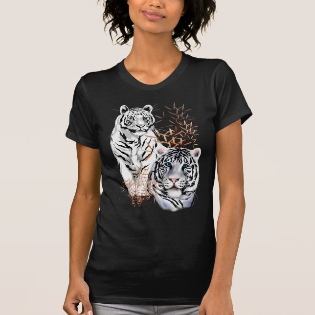 Weiße Tiger-Shirts T-Shirt (Vorderseite)