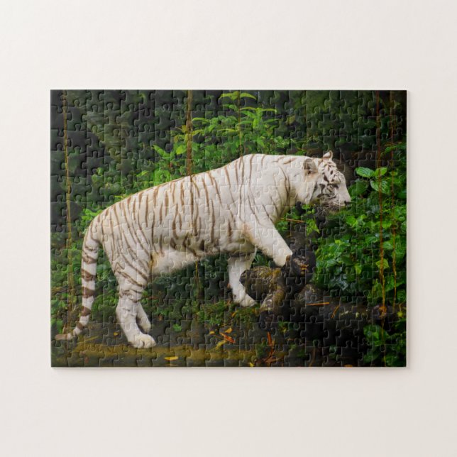 Weiße Tiger Singapur. Puzzle (Horizontal)