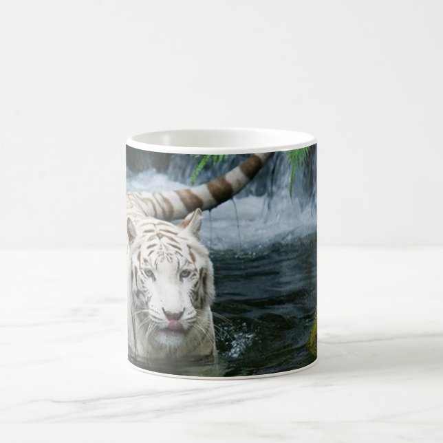 Weiße Tiger-Tasse Kaffeetasse (Mittel)