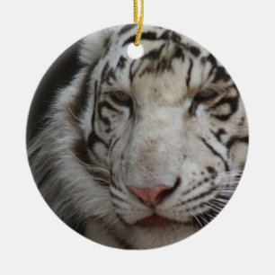 Weiße Tiger-Verzierung Keramik Ornament