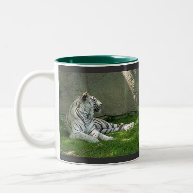 Weiße Tiger Zweifarbige Tasse (Links)