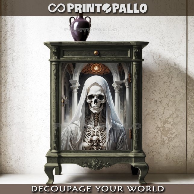 Weiße Todesgotich Nonne - Lady of Skulls Seidenpapier (Von Creator hochgeladen)