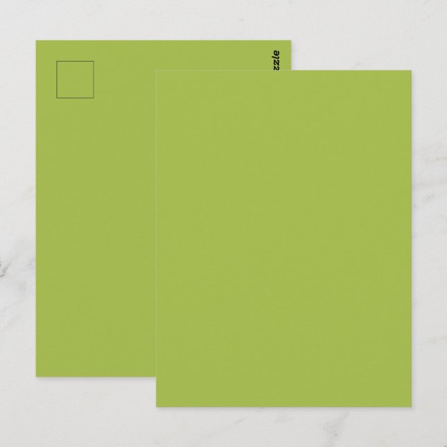 Weiße Traube Grüne Frühlingssaison solide Farbe Postkarte (Vorne/Hinten)