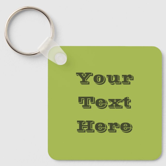 Weiße Traube Grüne Frühlingssaison solide Farbe Schlüsselanhänger (Vorderseite)