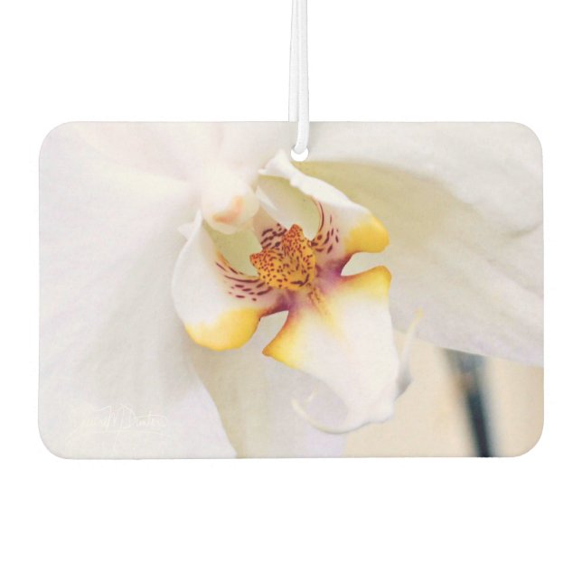 Weiße Traum-Orchidee Autolufterfrischer (Vorderseite)