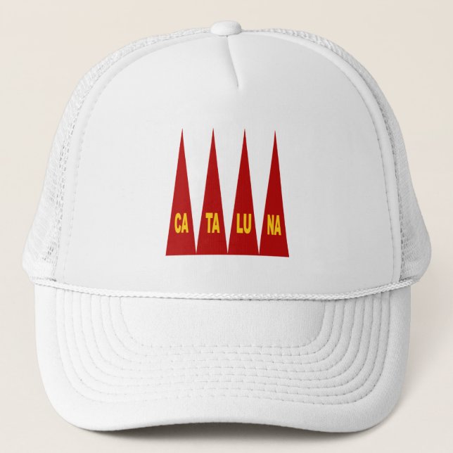 weiße Trucker-Kappe Design CATALUNA Truckerkappe (Vorderseite)