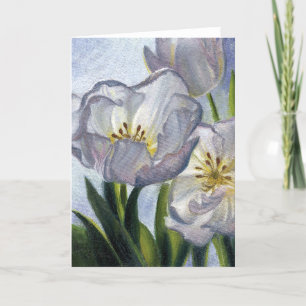 "Weiße Tulips" Feiertagskarte