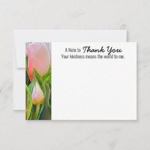Weiße Tulpe Dankeschön-Karte Dankeskarte