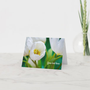 Weiße Tulpen-Grußkarte Dankeskarte