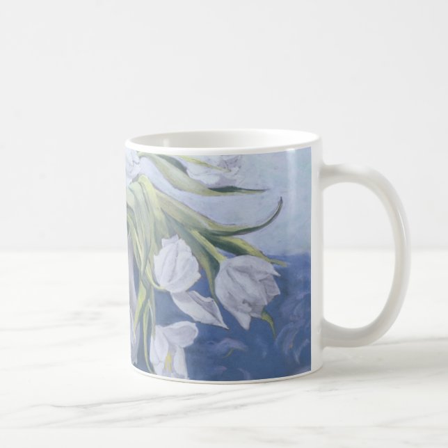 Weiße Tulpen Tasse (Rechts)