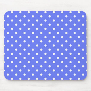 weiße Tupfen auf blauem Hintergrund. Mousepad