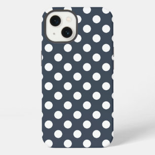 Weiße Tupfen auf Case-Mate iPhone-Hülle in Blau-Gr iPhone 13 Hülle