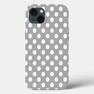 Weiße Tupfen auf grauer Case-Mate iPhone-Hülle iPhone 13 Hülle
