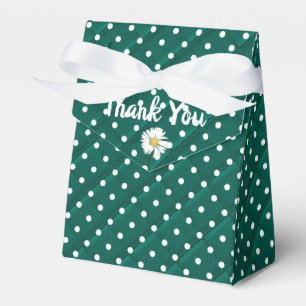 weiße Tupfen auf Grün Geschenkschachtel