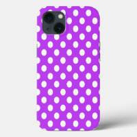Weiße Tupfen auf hellem lila Case-Mate iPhone