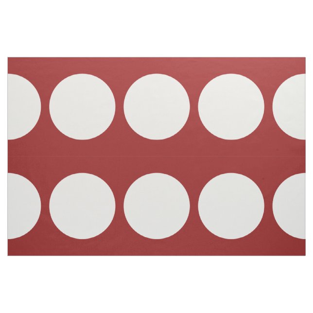 Weiße Tupfen auf rotem Gewebe Stoff (Fat Quarter (45,7 x 55,9 cm))